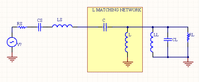 L Matching circuit that blocks DC