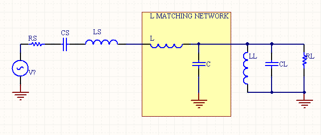 L Matching circuit that passes DC