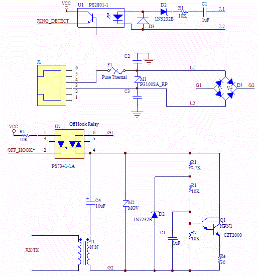 DAA Circuit Data Access Arrangement Daycounter DAA Circuit Data Access Arrangement Daycounter