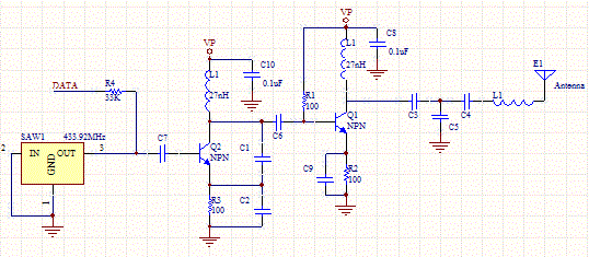 Saw Transmitter Schematic