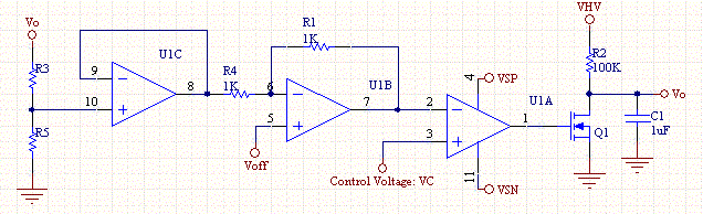 Voltage Controlled Voltage Source Schematic